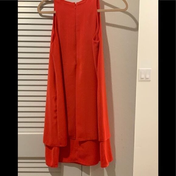 Mercer & Madison Orange Back Zipper Layered Dress - Picture 4 of 5